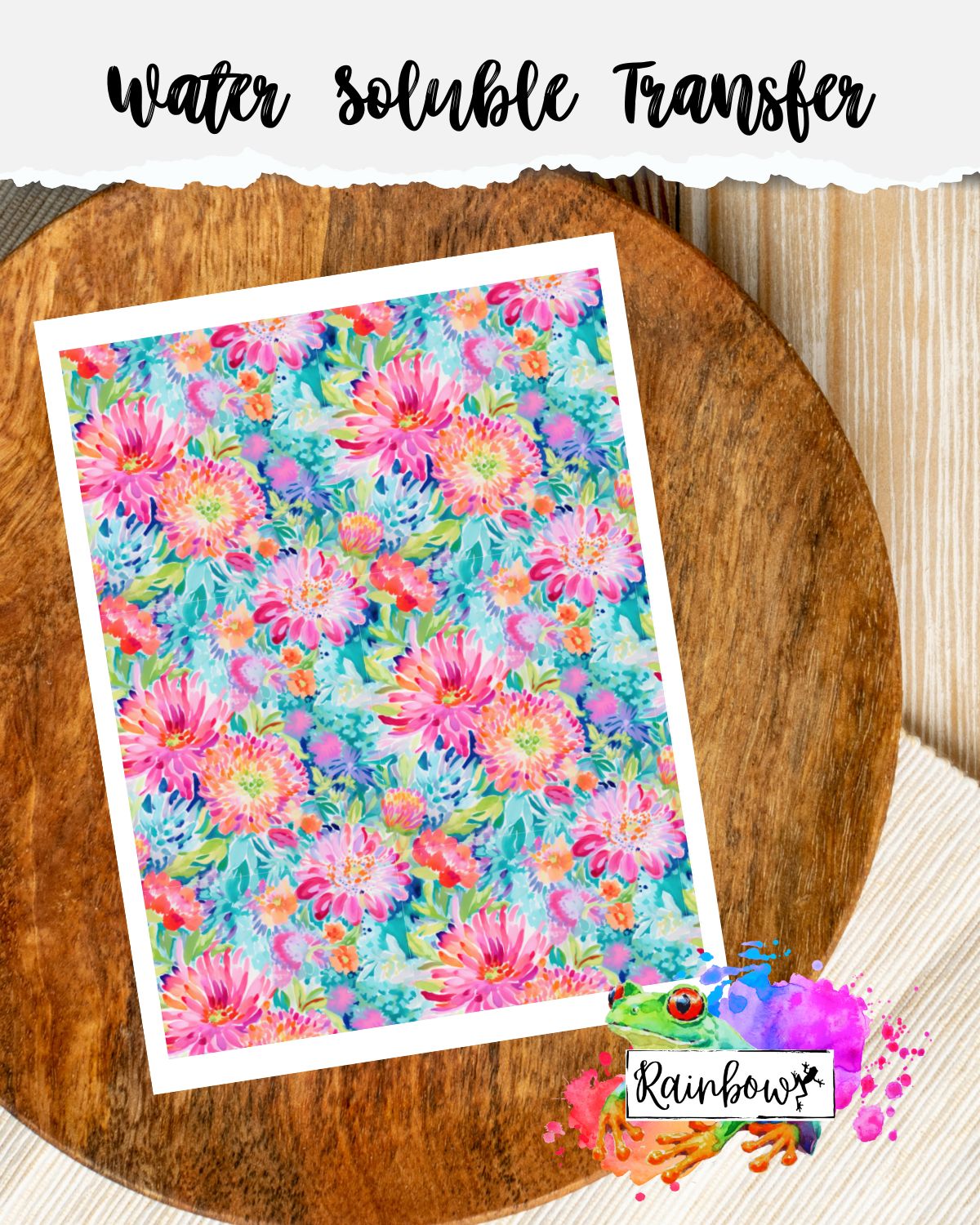 Water Soluble Transfer Paper - Preppy Chrysanthemum Florals