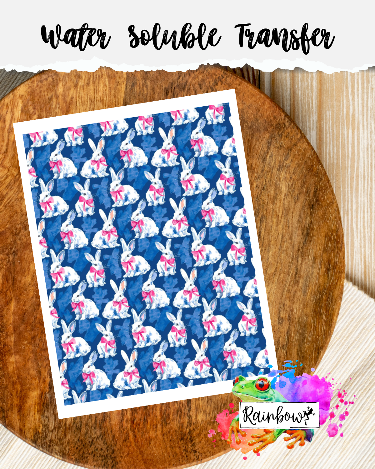 Water Soluble Transfer Paper - Bunnies & Bows