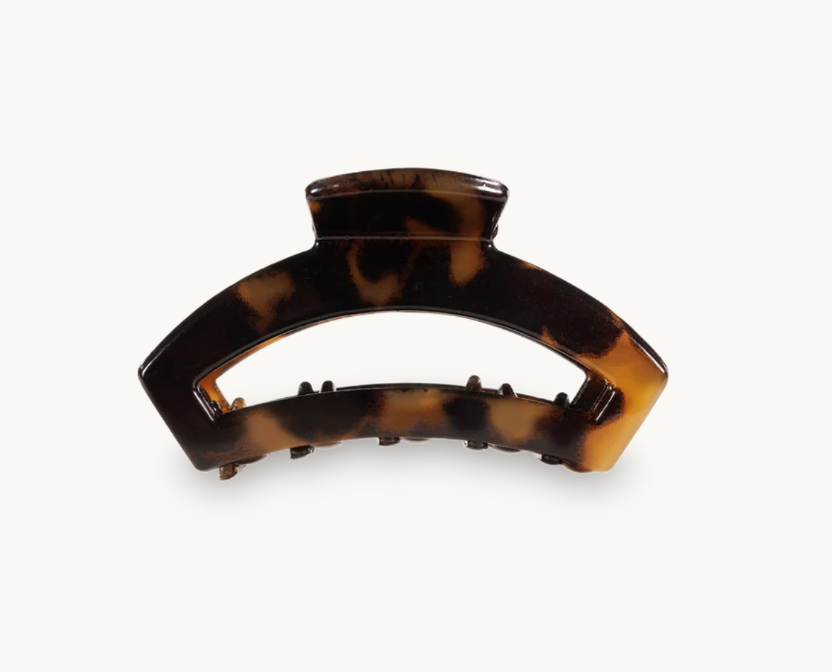 Teleties Open Hair Clip, Tortoise