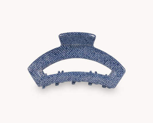 Teleties Open Hair Clip, Denim