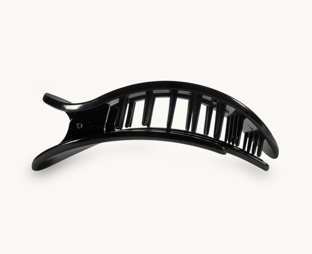 Teleties Round Flat Clips, Black