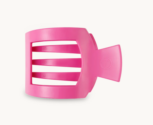 Teleties Square Flat Clips, Paradise Pink