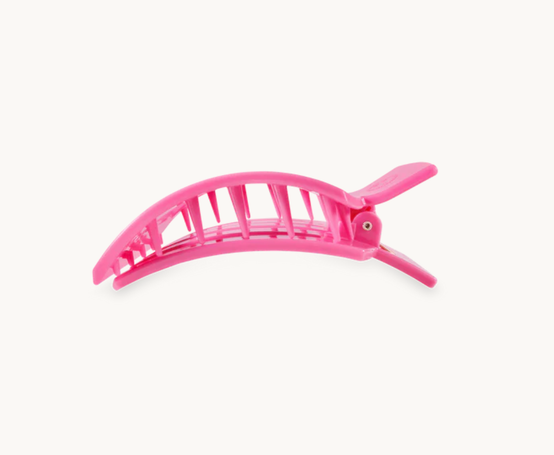 Teleties Square Flat Clips, Paradise Pink