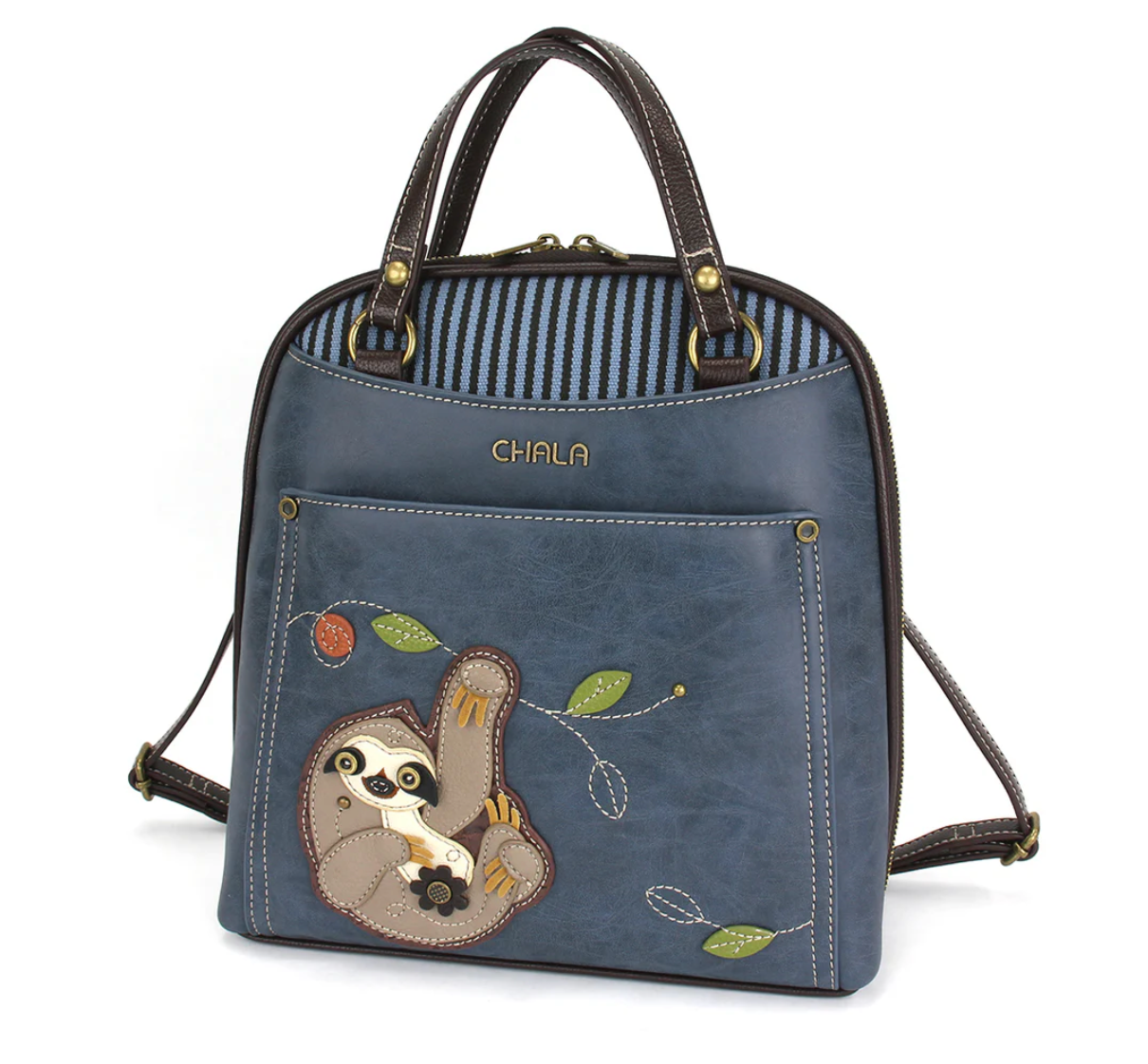 Convertible Backpack Purse, Sloth