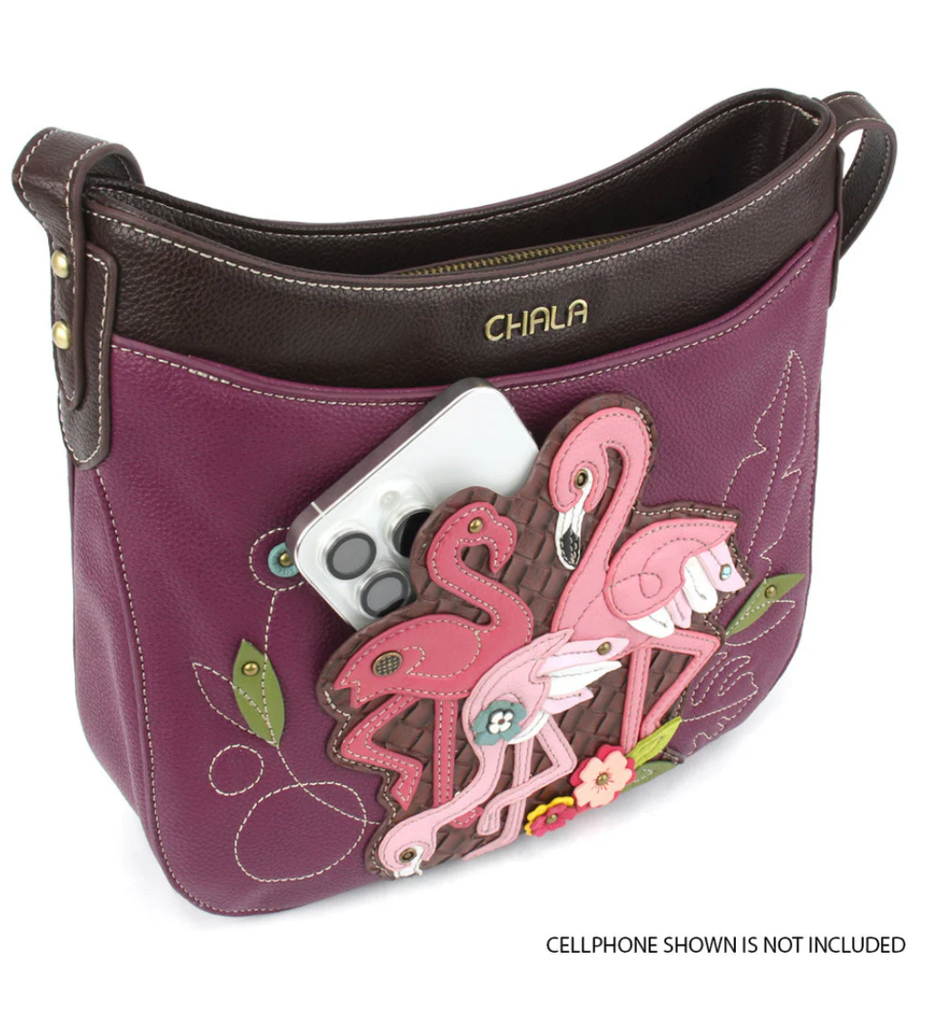 Crescent Crossbody, Flamingo