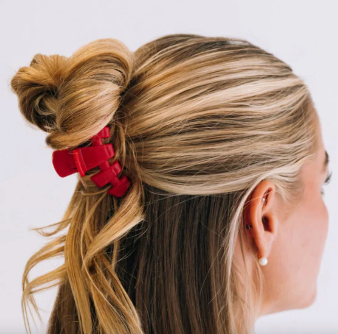 Teleties Hair Clip, Rudolph Red