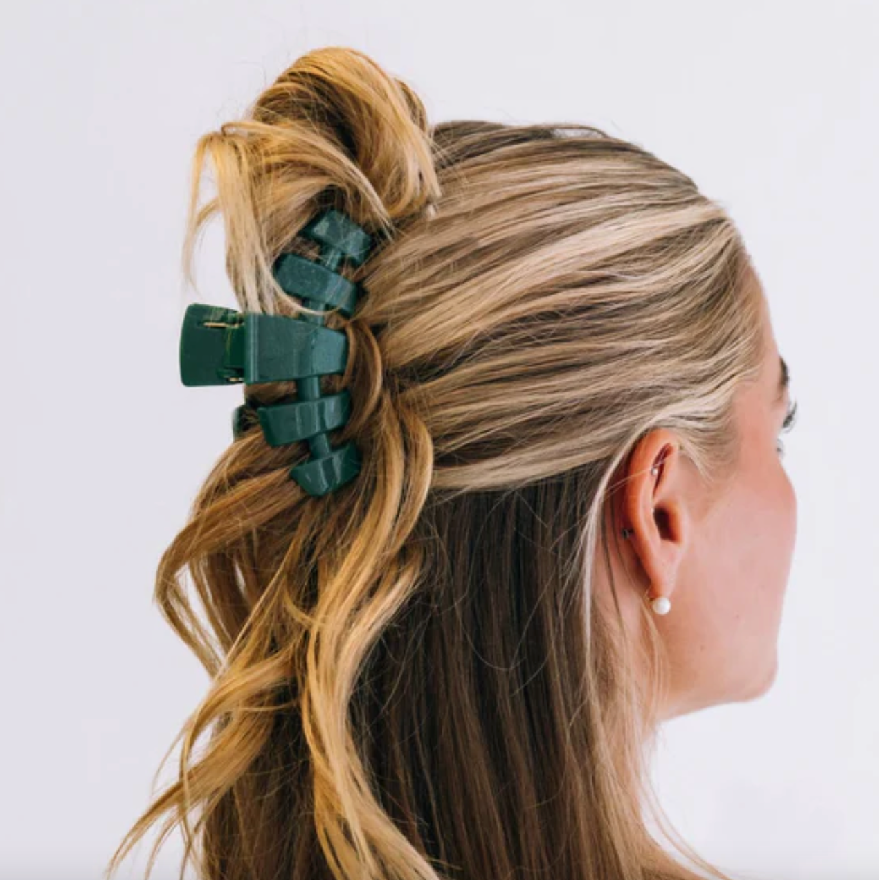 Teleties Hair Clip, Mistletoe