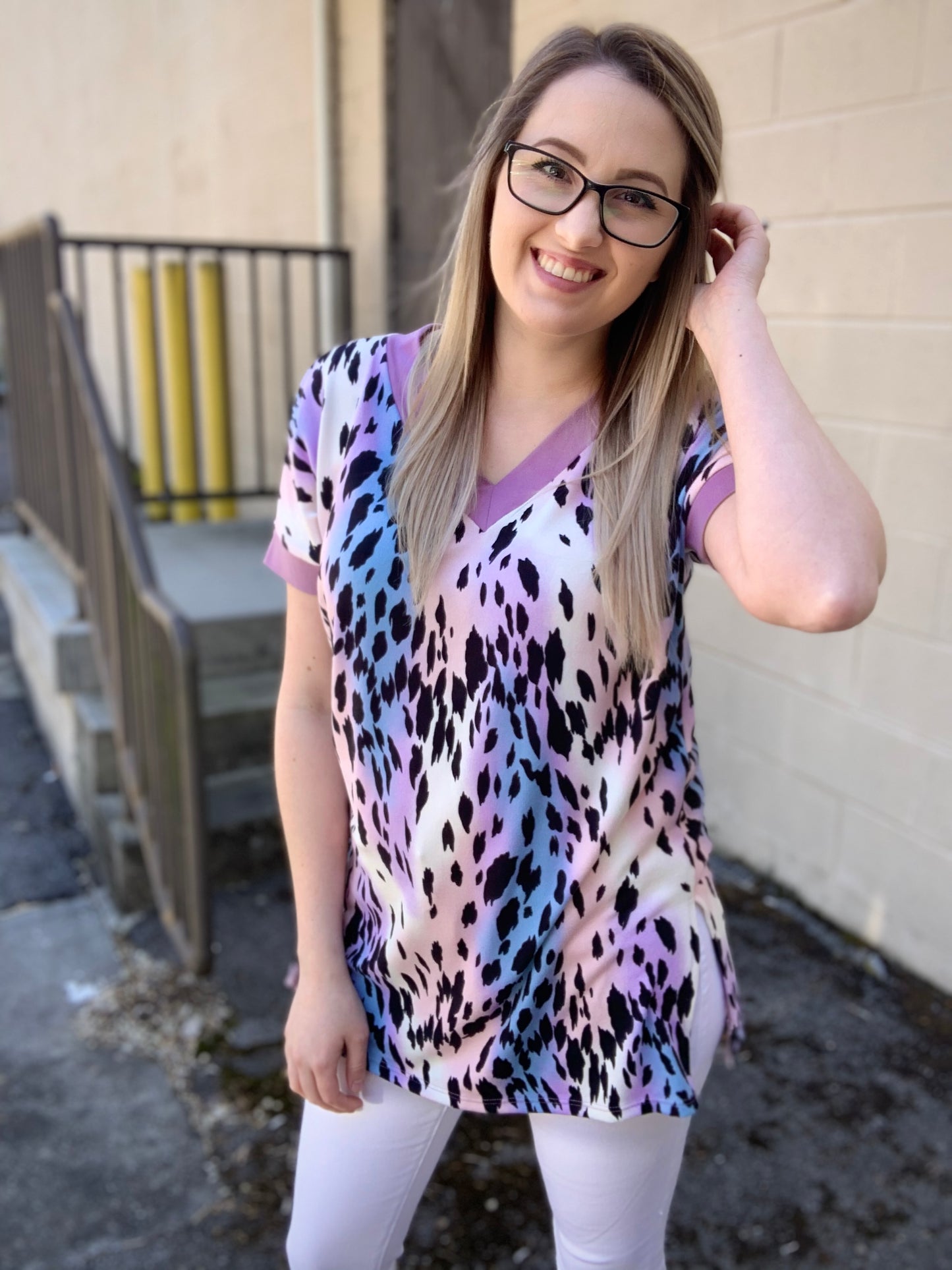 Lovely Lavender Leopard Tunic