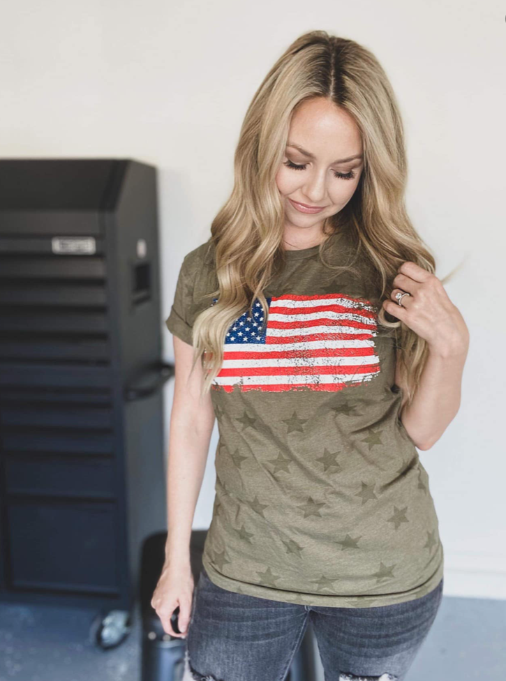 Vintage American Flag Tee