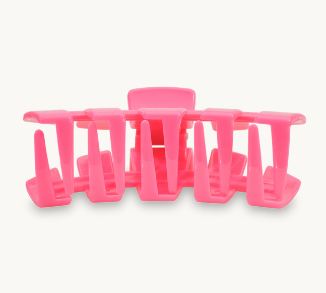 Teleties Hair Clip, Hot Pink